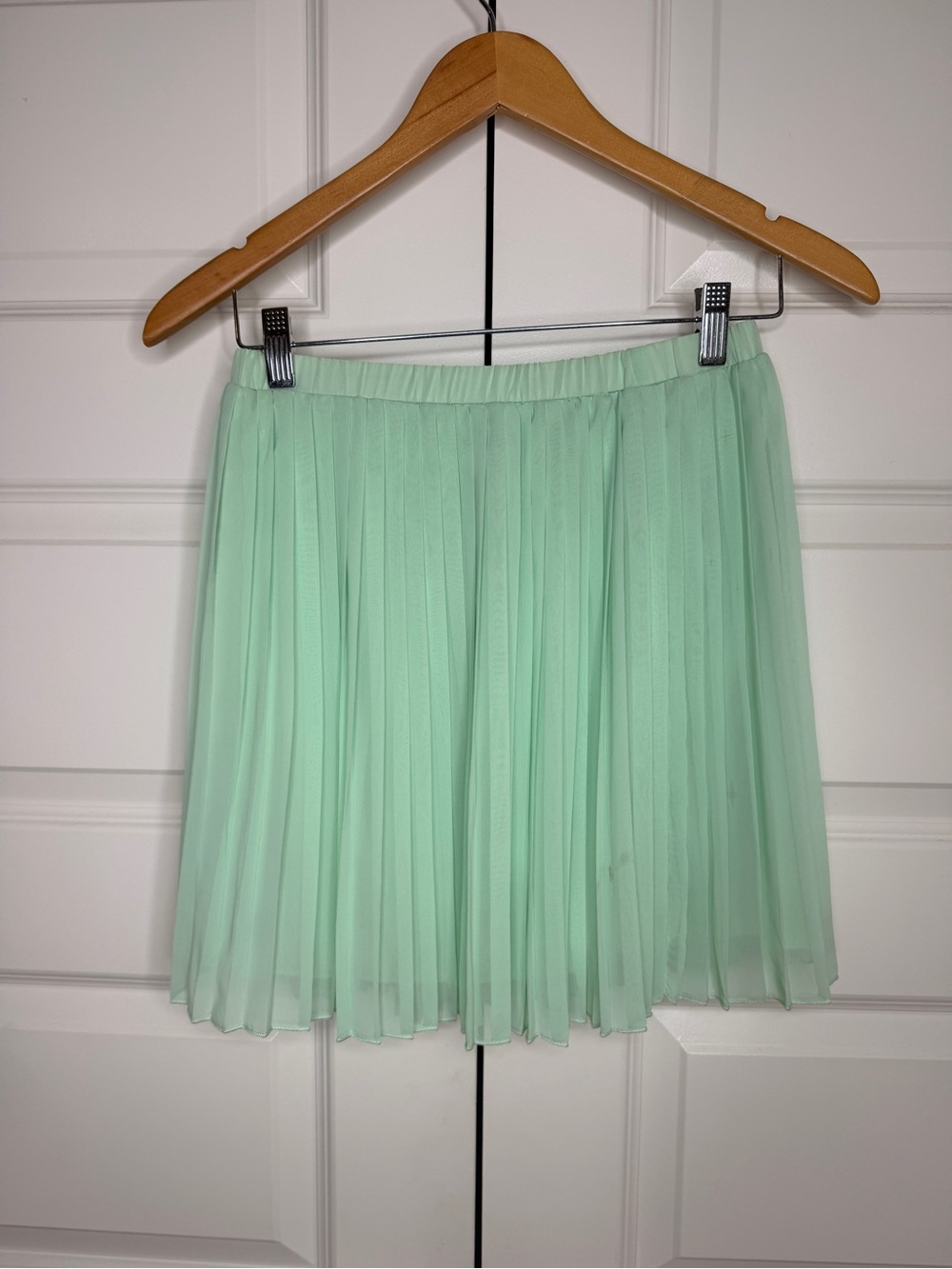 Everly Pleated Mint Green Skater Skirt